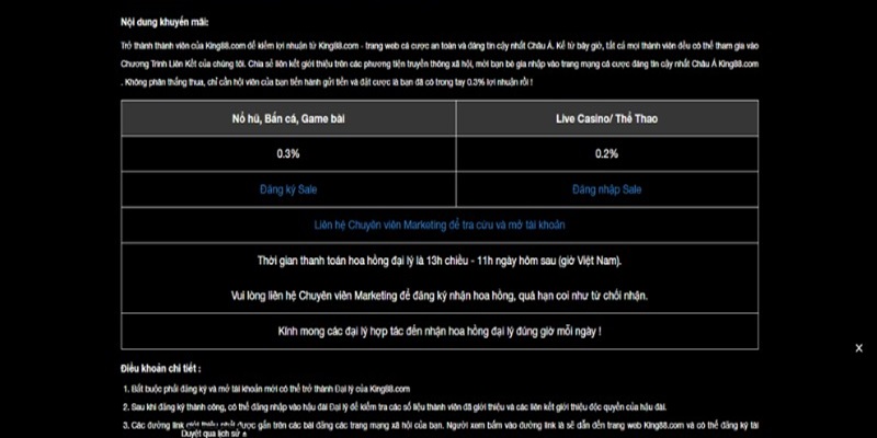 Sân chơi trả hoa hồng đại lý vào 13h chiều - 11h hôm sau 